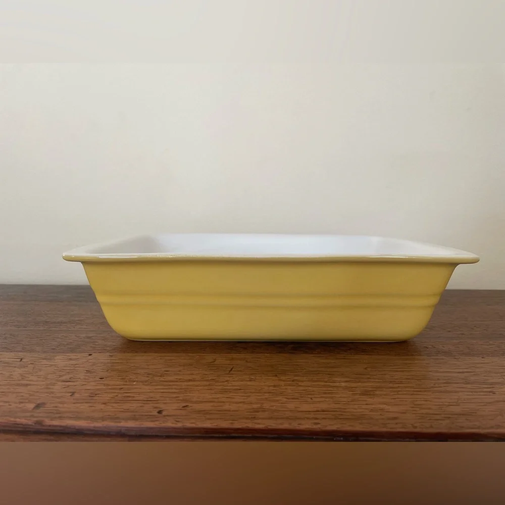 Sur La Table Yellow Rooster Embossed Baking Dish